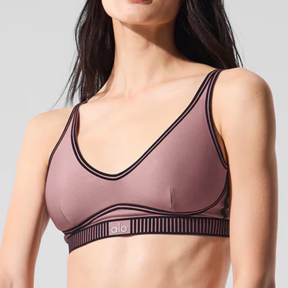 Alo Yoga Airlift Line Up Bra Smoky Quartz S